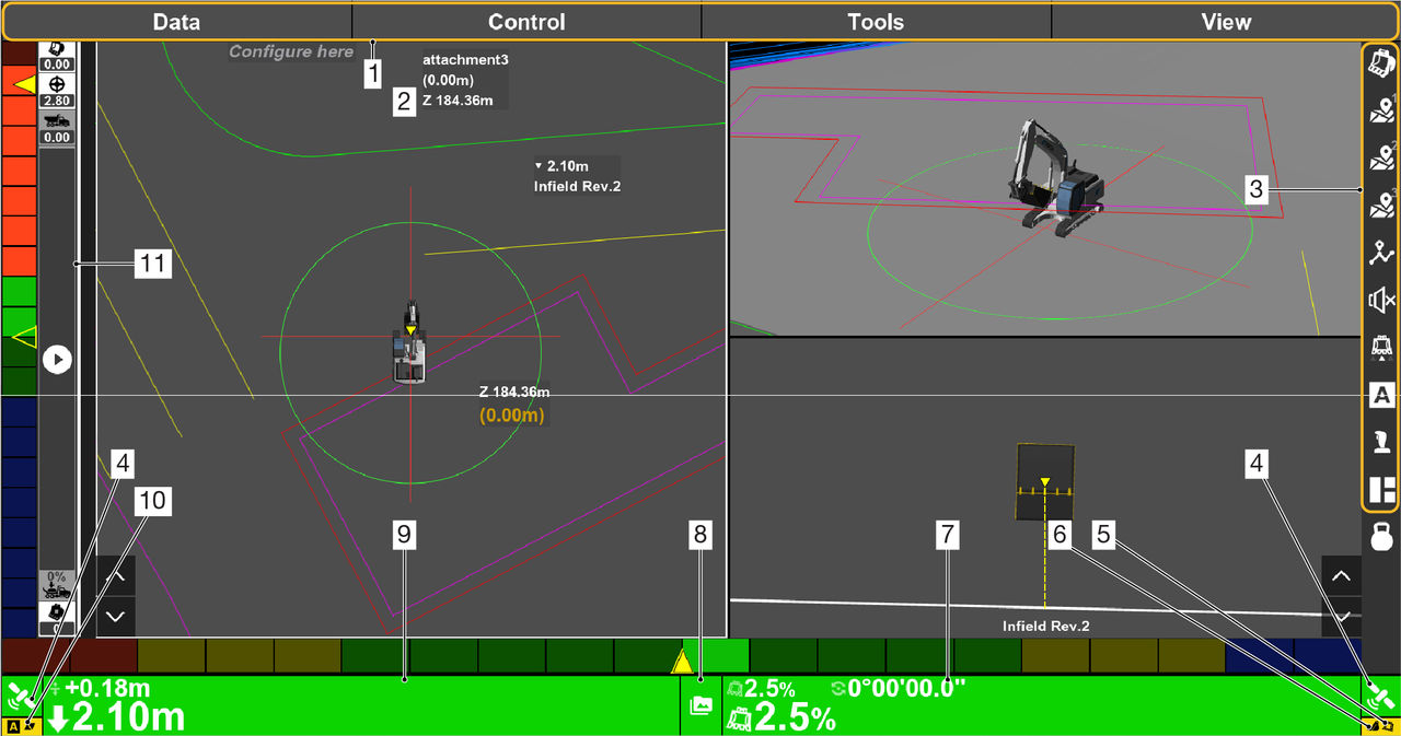 Digging Machine User Interface Excavator user interface