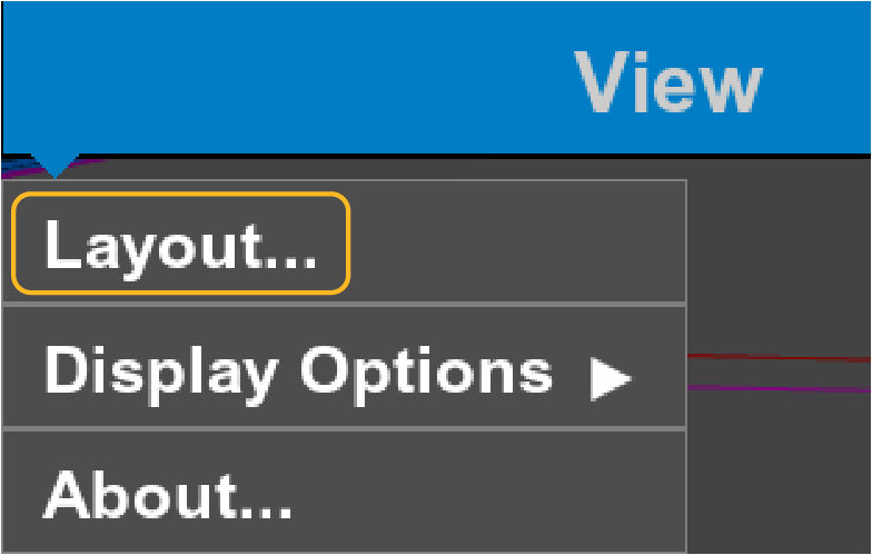 Layout menu options